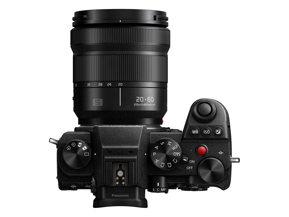 Panasonic LUMIX DC-S5 S5 Cuerpo de cámara sin Espejo de Marco Completo, grabación de Video 4K 60P con Pantalla abatible y Wi-Fi, Lente de 20-60 mm, 5 Ejes Dual I.S, (Negro), más batería Adicional