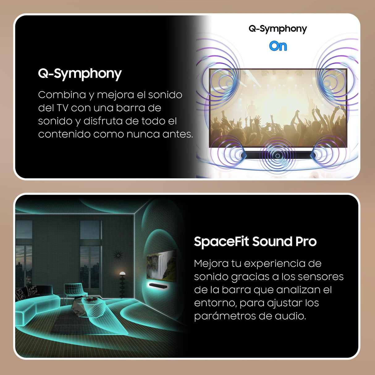 SAMSUNG Barra de Sonido HW-S61D/ZF - Subwoofer Integrado, Dolby Atmos Inalámbrico, Q-Symphony y SpaceFit Sound Pro