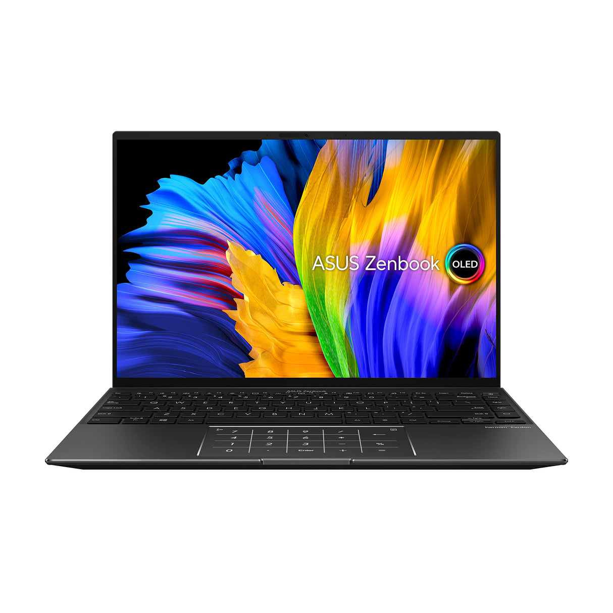 ASUS ZenBook 14X OLED UM5401QA-L7177 - Portátil 14" (Ryzen 7 5800H, 16GB RAM, 512GB SSD, Radeon Graphics, Sin Sistema Operativo) Negro Jade - Teclado QWERTY español