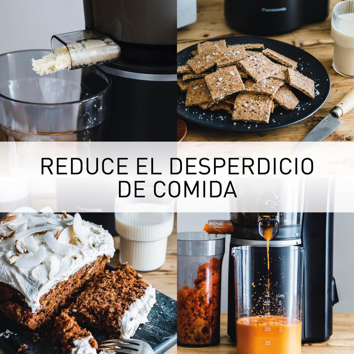 Panasonic Slow Juicer MJ-L501, Exprimidora eléctrico de frutas y verduras, 150 W, acero inoxidable y plástico, diseño elegante y delgado, accesorio para ingredientes congelados, negro