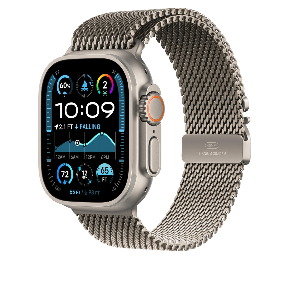 Apple Watch Band - Pulsera Milanese Loop - 49 mm - Natural - Talla L