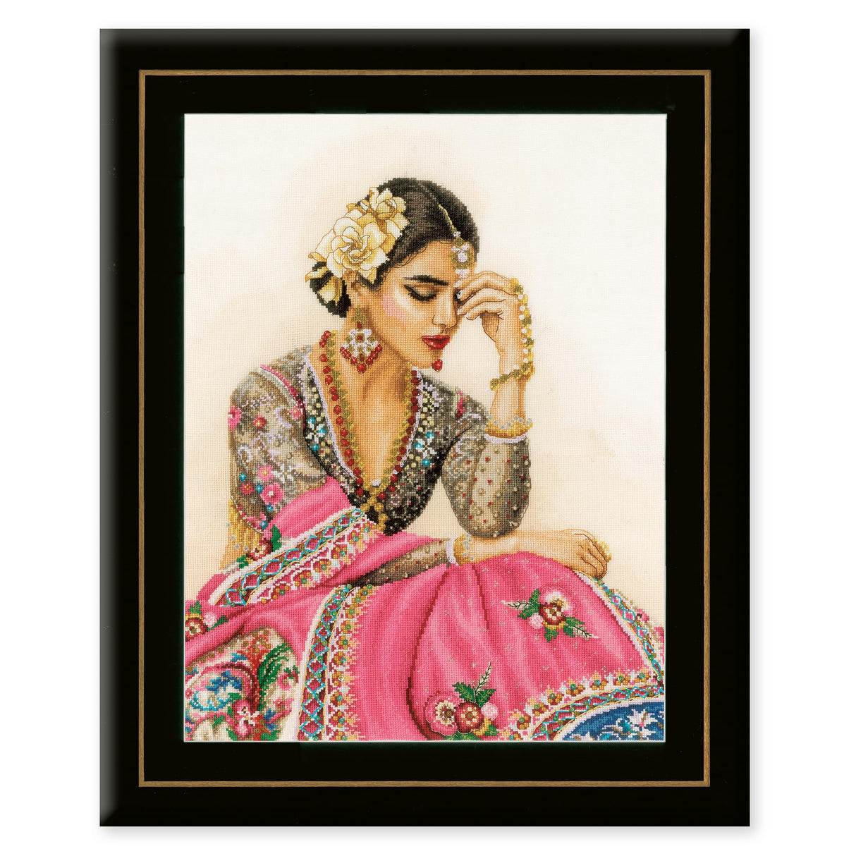 LANARTE Kits De Punto De Cruz Contado Completo Arte De Pared DIY RECUERDO TRADICIONAL Set Manualidades Adultos Set Decoracion Salon Creativo Regalo ca. 35 x 45 cm Cross Stitch Embroidery