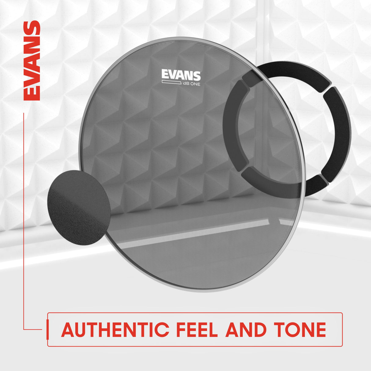 Evans dB One Drum Head Rock + 14" 22" y dB One Cymbals Pack