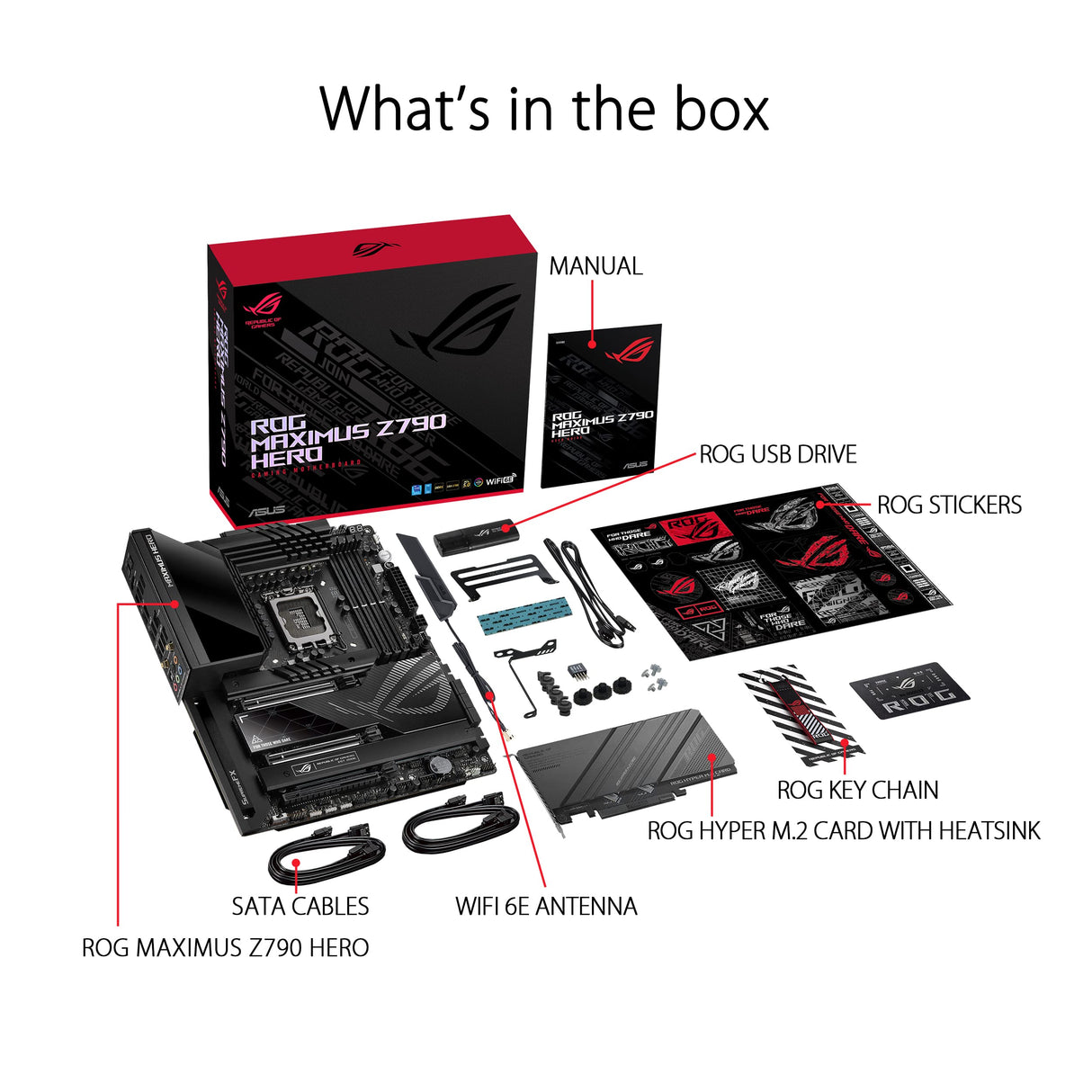 ASUS ROG MAXIMUS Z790 HERO - Placa base Intel LGA 1700 ATX (VRM de 20 + 1 fases, DDR5, cinco ranuras M.2, PCIe 5.0, puerto Thunderbolt 4 USB tipo C, Wi-Fi 6E, AI Overclocking y Aura Sync RGB)