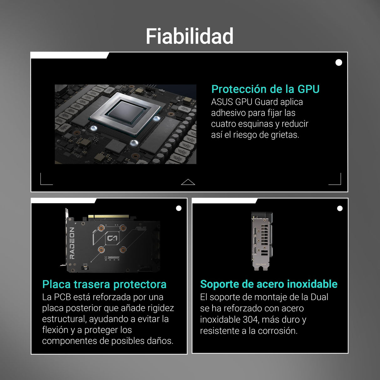 ASUS Dual Radeon RX 9060 XT 8 GB GDDR6, Tarjeta gráfica, PCIe 5.0, HDMI 2.1b, DisplayPort 2.1a, diseño de 2.5 Ranuras, diseño de Ventilador Axial-Tech, tecnología 0dB