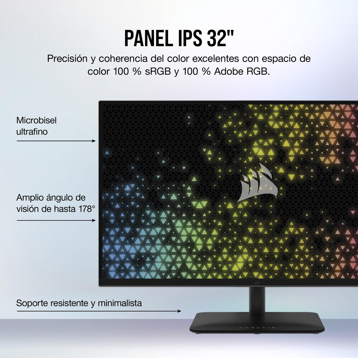 Corsair XENEON 315QHD165 Monitor de Juegos IPS de 32 Pulgadas - 2560 x 1440, 165 Hz, 1 ms, Compatible con NVIDIA G-Sync, AMD FreeSync Premium, HDR Ready, DisplayPort, HDMI 2.0, USB 3.0 - Negro