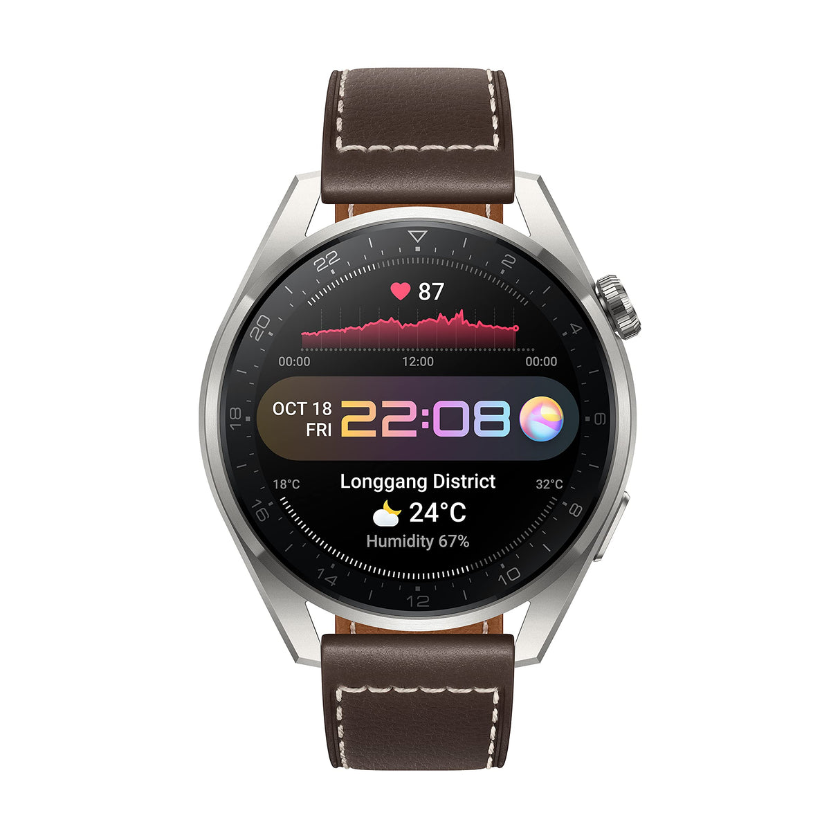 Huawei Reloj 3 Pro- Correa de Cuero Marrón