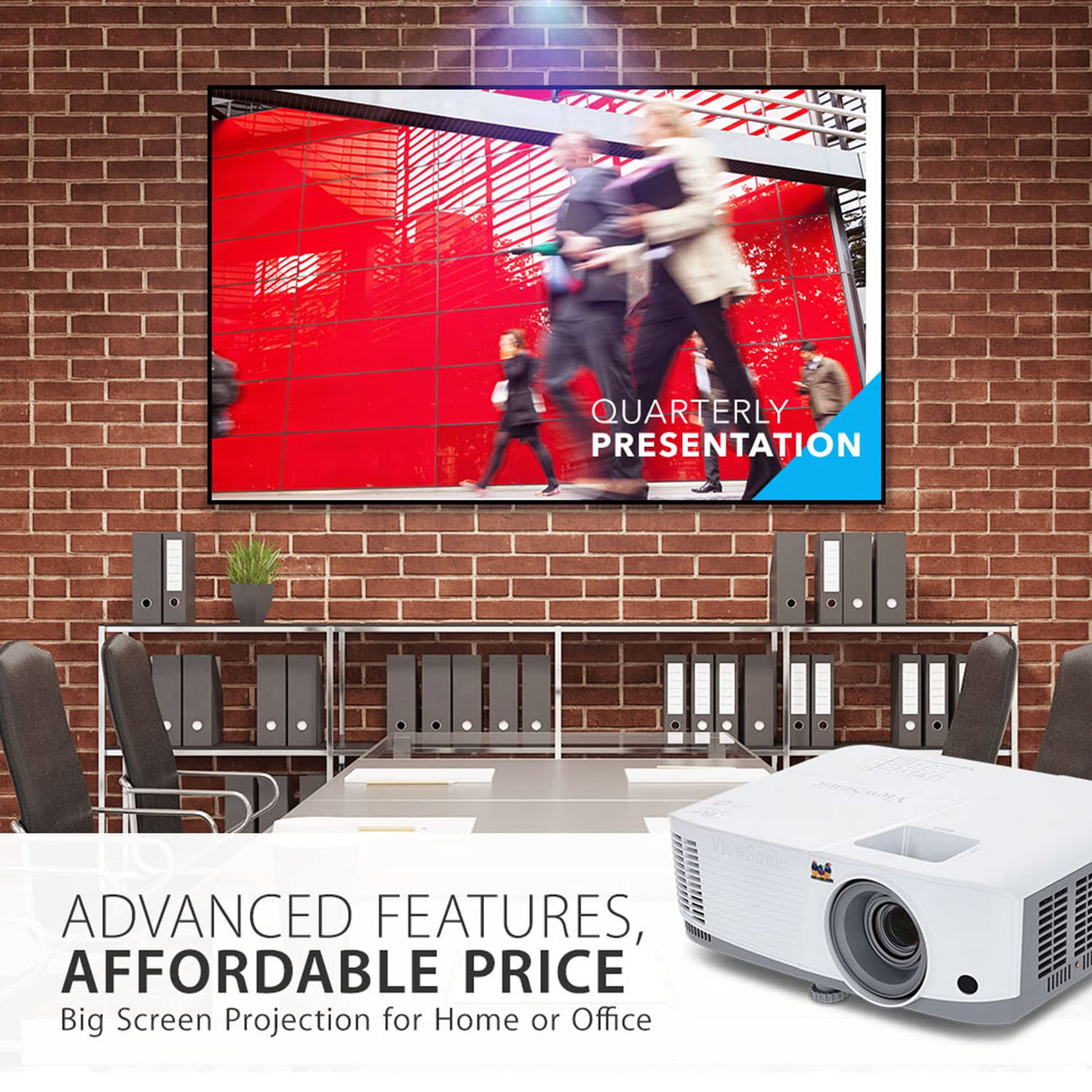 ViewSonic PA503W Proyector WXGA (DLP, 1280 x 800, 3.600 ANSI lumens, contraste 22.000:1, 16:10, HDMI, 2W), color blanco