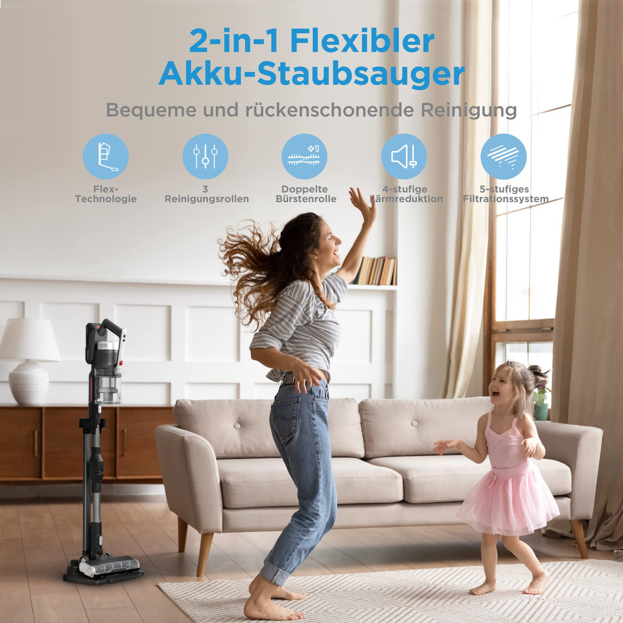 Midea P7 Flex aspiradora sin Cable, Negro