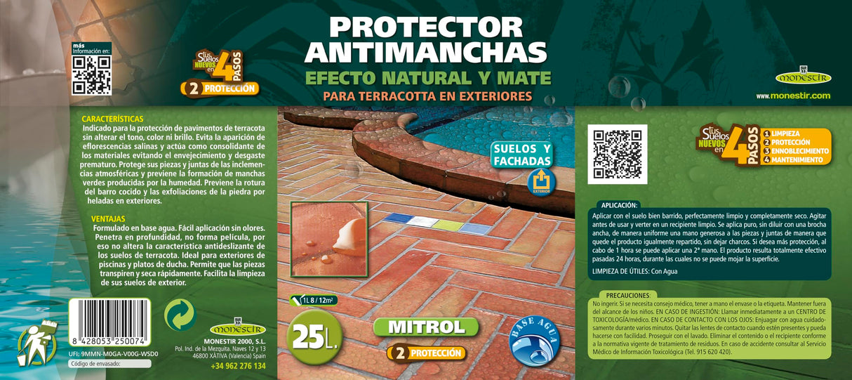 Monestir - MITROL Protector Antimancha Exteriores Efecto Mate - 25 Litros