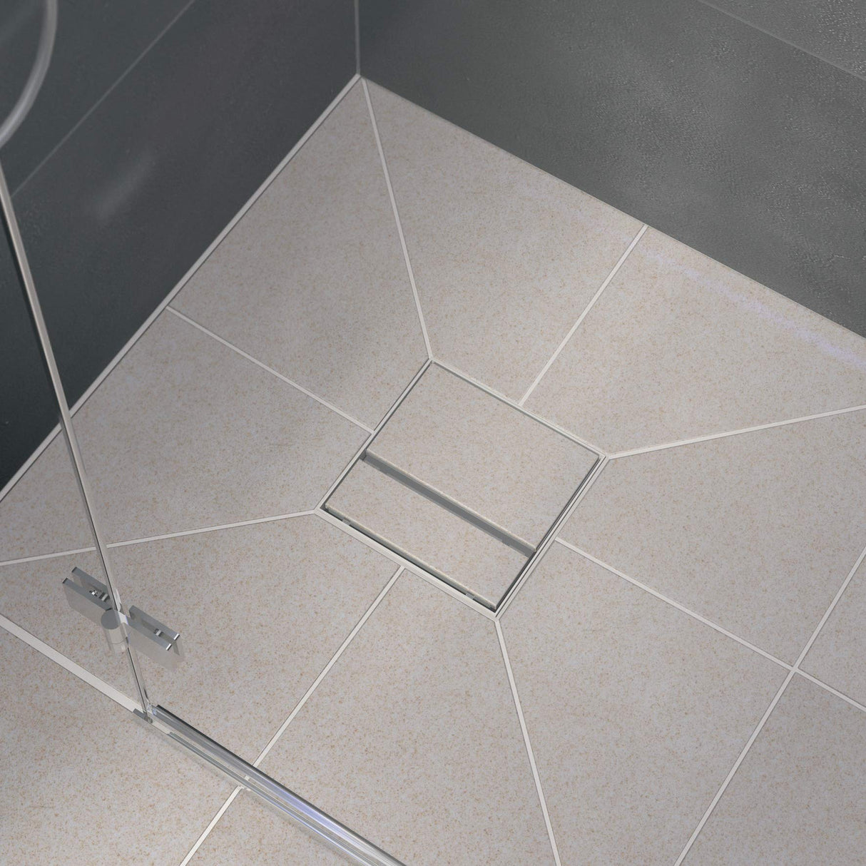 LUX ELEMENTS Suelo de ducha sellado de 140 x 90 cm, de espuma rígida, con bomba de desagüe y pendiente (cuatro caras), listo para azulejos, color gris