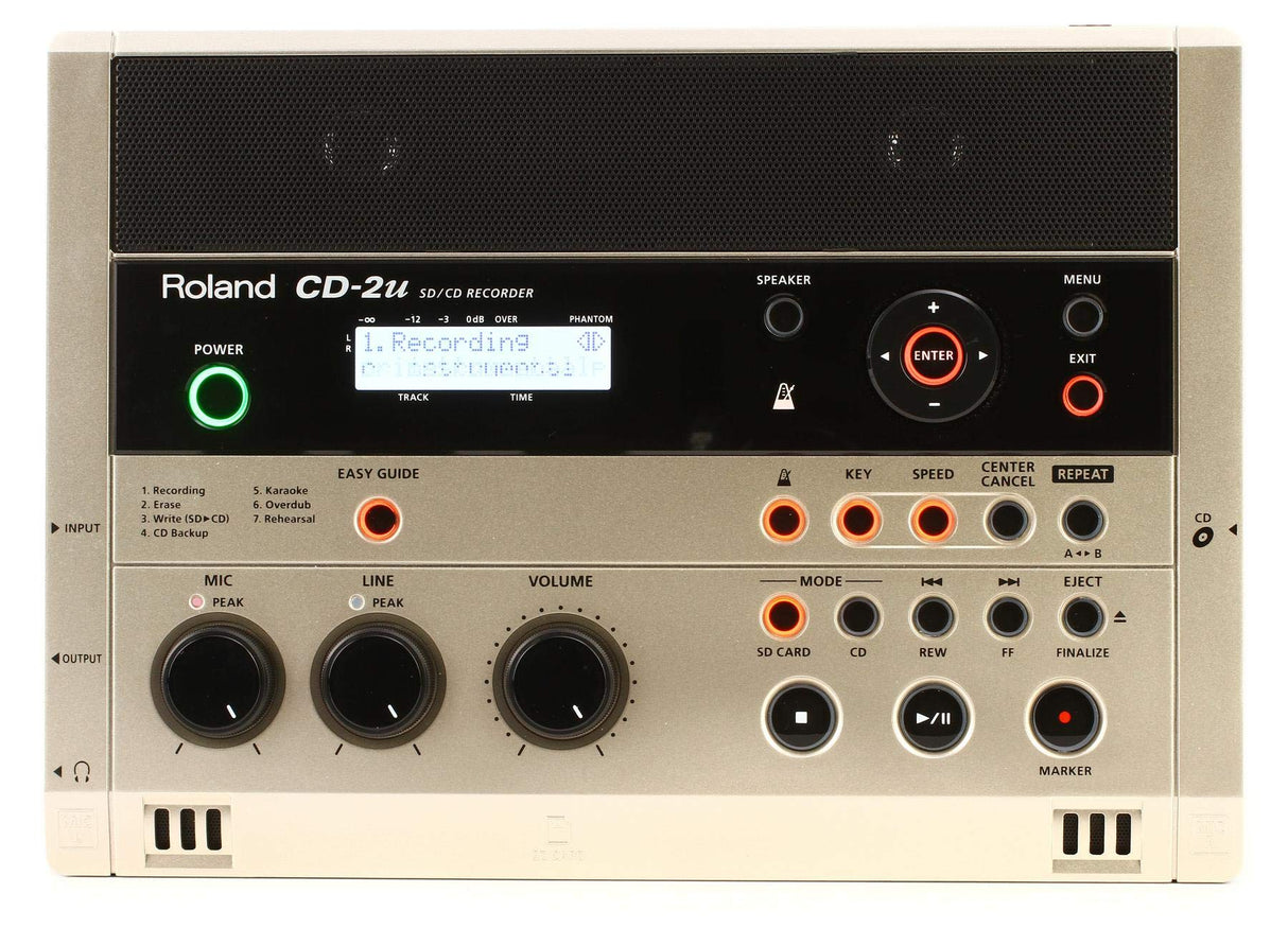 Grabadora Roland CD-2U SD/CD — Grabación fácil en CD/SD y grabación de discos CD en un dispositivo móvil todo en uno