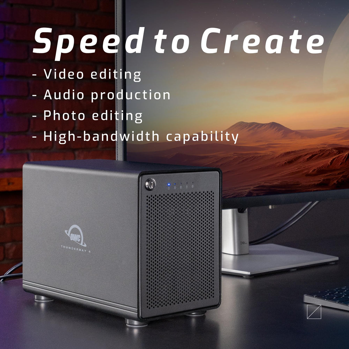 OWC Caja de Almacenamiento de 4 bahías con Puertos Dobles Thunderbolt 3