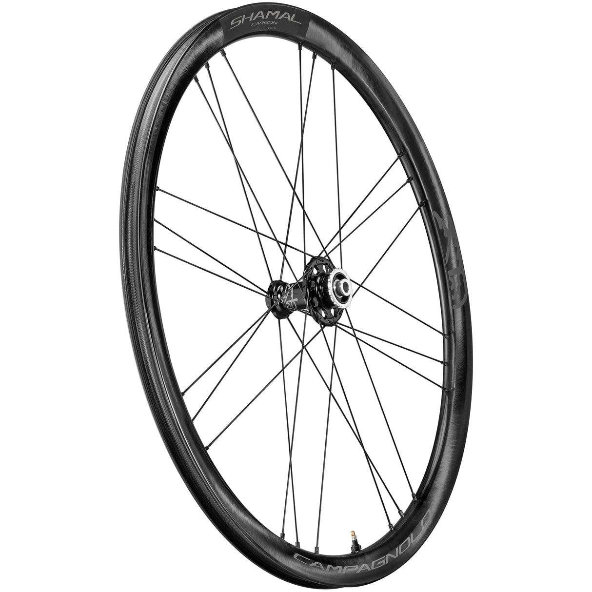 CAMPAGNOLO Shamal Carbon C21-Freno de Disco de 2 vías sin cámara Rueda Delantera, Unisex, Etiqueta Oscura, 700c