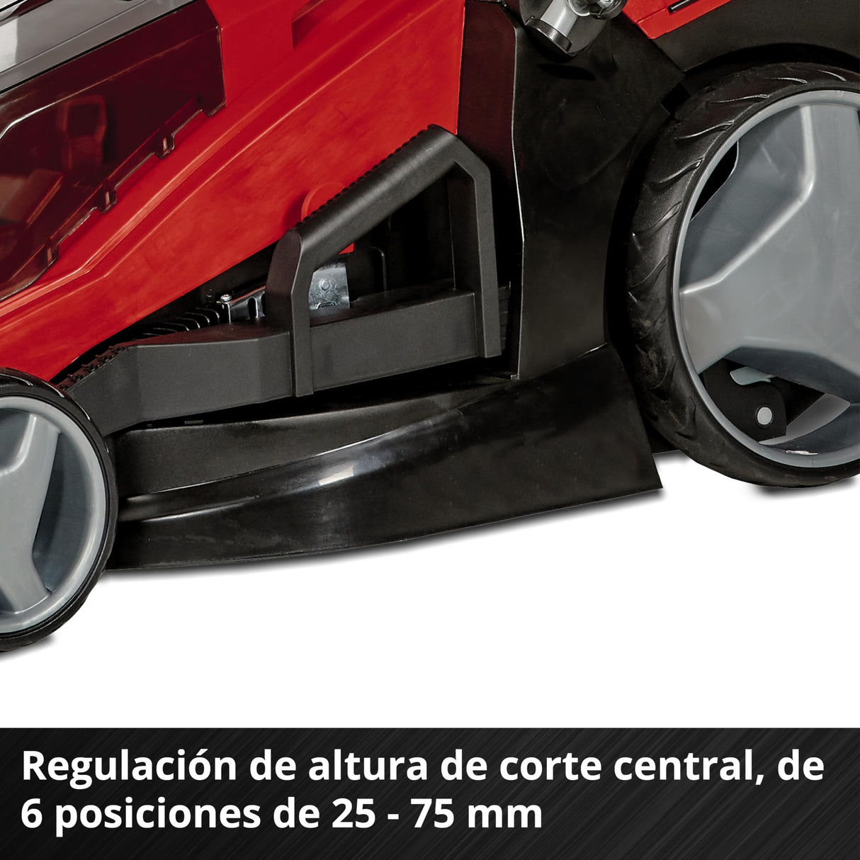 Einhell Cortacésped inalámbrico GE-CM 36/43 Li M-Solo (Ion de Litio, 36 V, hasta 600 m², Ancho de Corte de 43 cm, Ajuste de Altura de Corte Central de 6 Niveles).