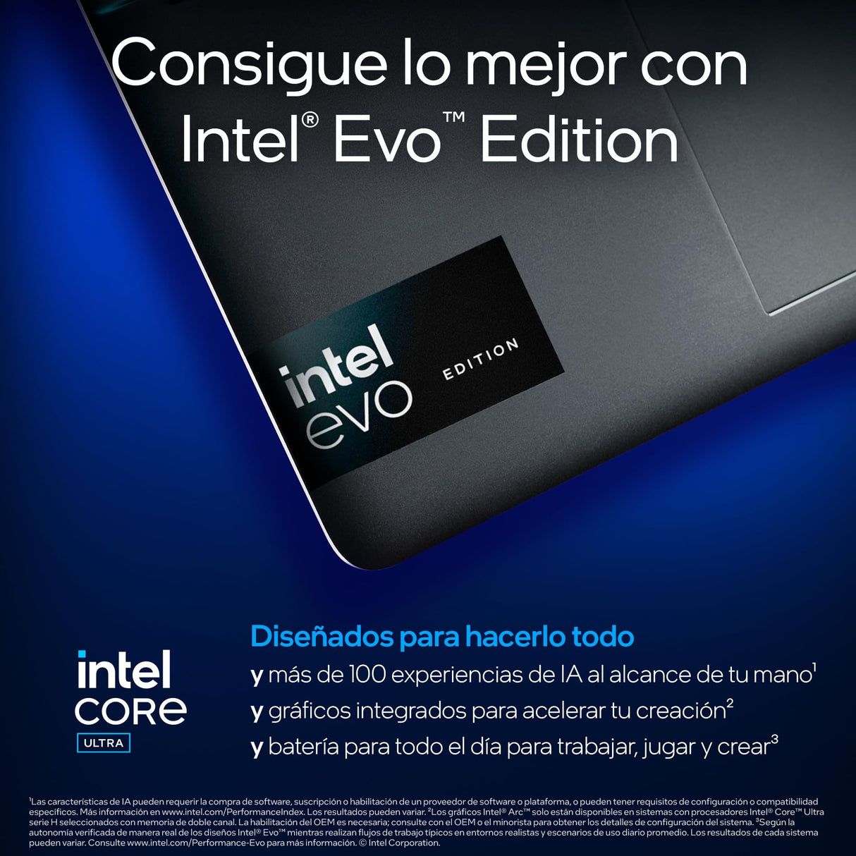 HP Pavilon Plus 14-ew1020ns - Ordenador portátil de 14" OLED 2.8K (Intel EVO Core Ultra 7, 32GB RAM, 1TB SSD, Intel ARC Graphics, Windows 11) Azul - Teclado QWERTY Español