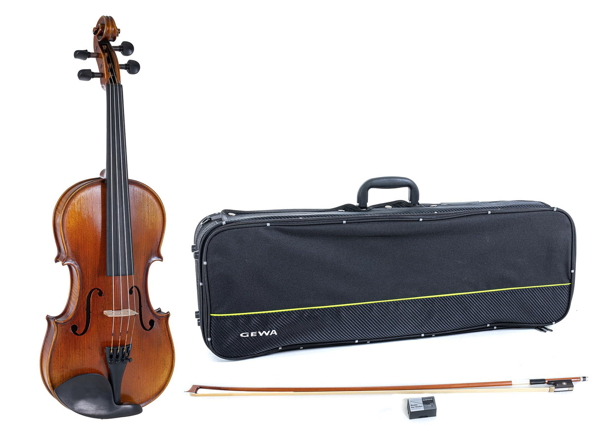 GEWA Violín serie Maestro 2 VL 4, 1/4 listo para jugar, incluye estuche de violín, arco Massaranduba y cuerdas Larsen Aurora