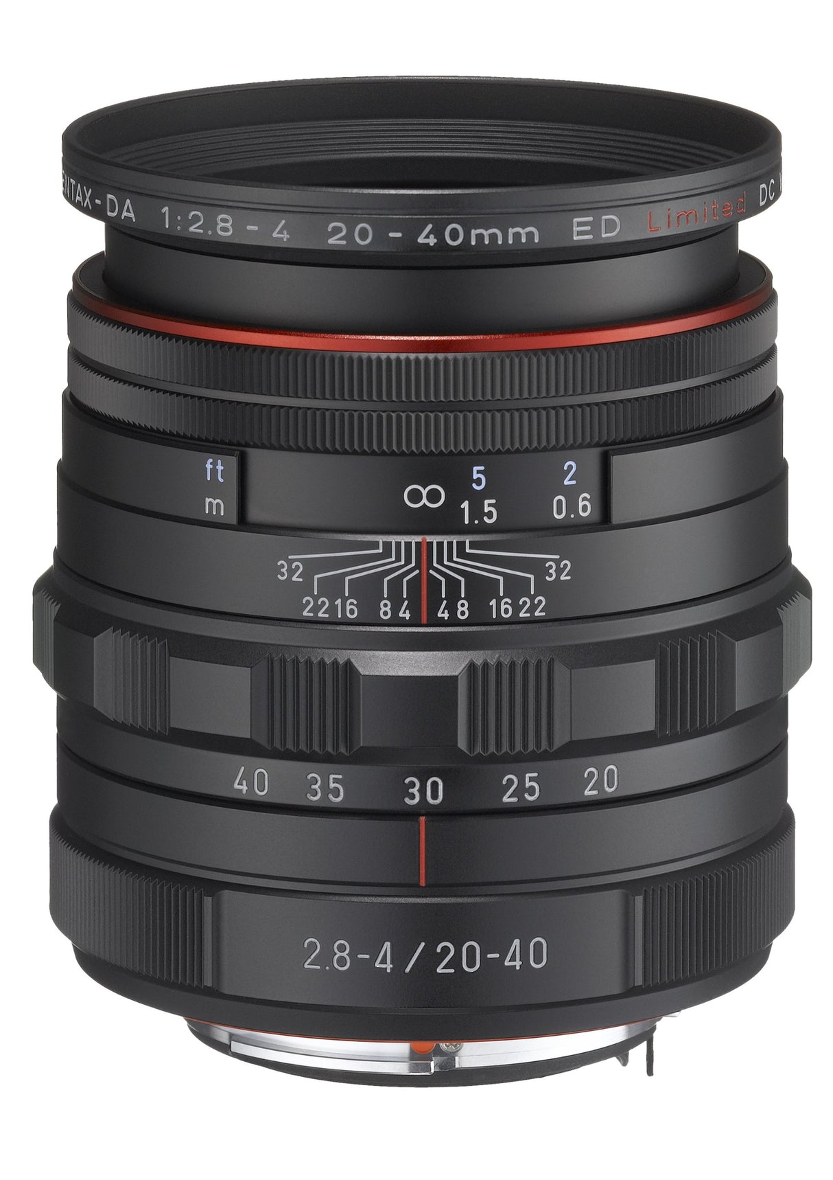Pentax HD DA 20-40mm F2.8-4 ED Limited DC WR - Objetivo para Pentax (Diámetro: 55mm) Negro