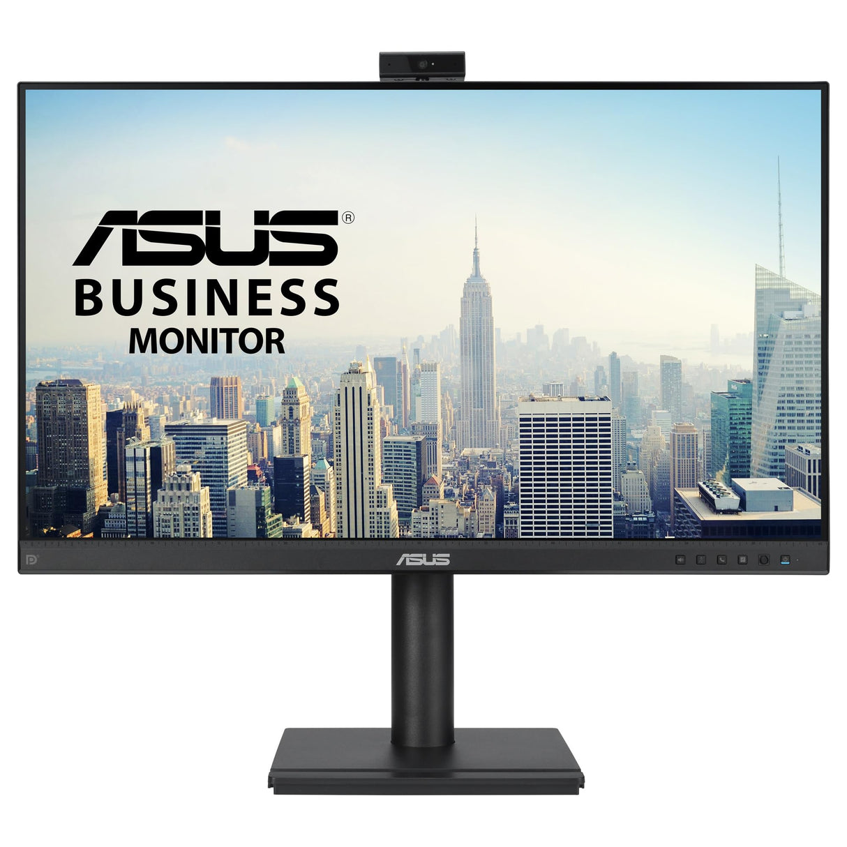 ASUS BE249QFK - Monitor para videoconferencias de 24", Full HD, IPS, 100 Hz, sin Marco, cámara Full HD, ergonómico, HDMI, Eye Care, Baja luz Azul, antiparpadeo, Montaje en Pared, sostenibilidad