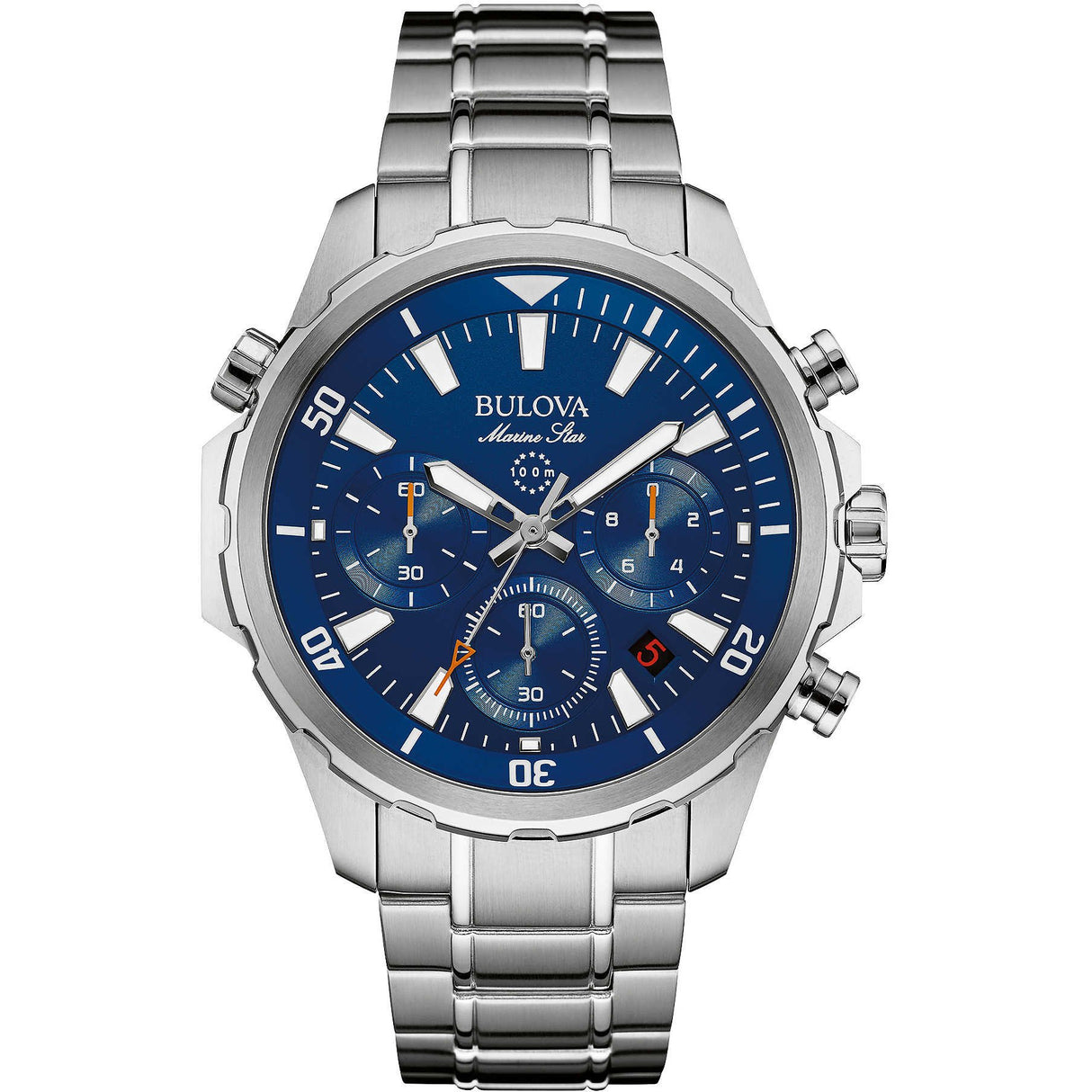 Bulova Reloj Cronografo para Hombre de Cuarzo con Correa en Acero Inoxidable 96B256