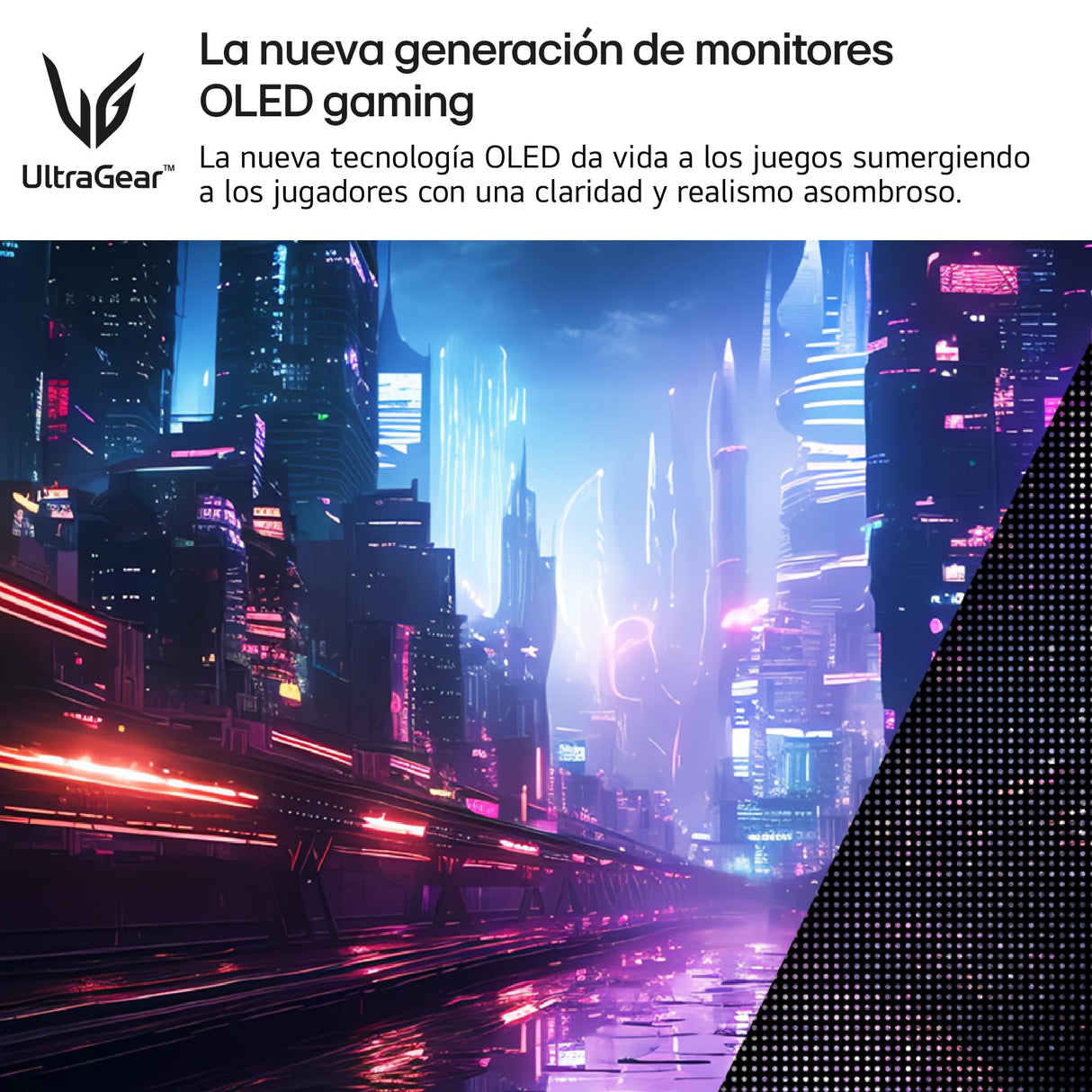 LG 39GS95QE-B - Monitor Gaming Ultragear Curvo, 39", OLED UW5K2K (5120 x 2160), Curvatura 800R, 21:9, 240 Hz, 0.03 ms, AMD FreeSync Premium Pro, Acabado Anti-Glare, Negro