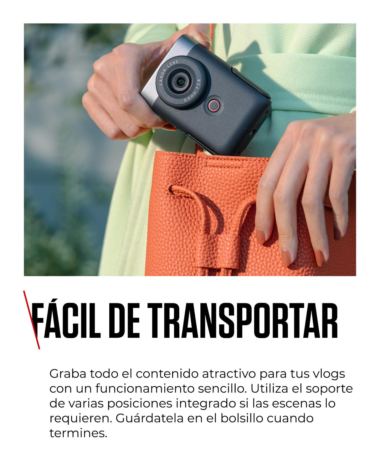 Canon Powershot V10 Starter Kit + Accesorios + Memoria 64GB, Cámara Vlogging y Streaming, Sensor 1" 20,9 MP, Vídeo 4K, Objetivo 19mm, WiFi, Bluetooth y USB-C, Pantalla Táctil Ángulo Variable, Silver