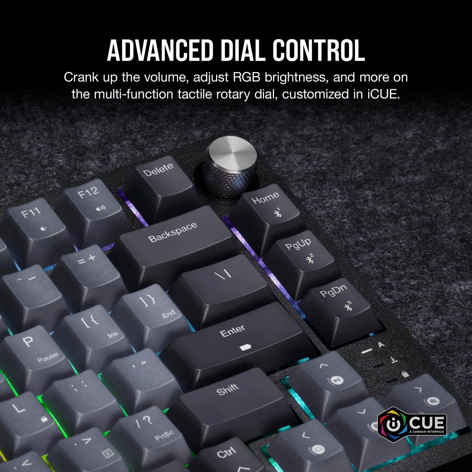 Corsair K65 Plus Wireless 75% RGB Teclado mecánico para Juegos Intercambiable en Caliente - Interruptores lineales Rojos MLX prelubricados - Supresión de Ruido de Doble Capa - Teclas PBT -