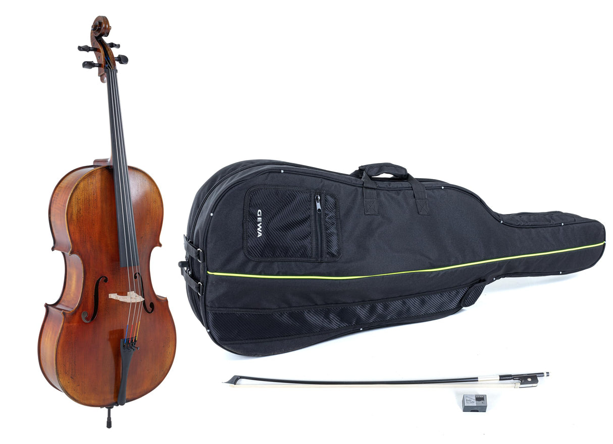 GEWA violonchelo, juego de violonchelos serie Maestro 2 VC4-3/4 listo para tocar incl. bolsa, arco de carbono y cuerdas Larsen Aurora