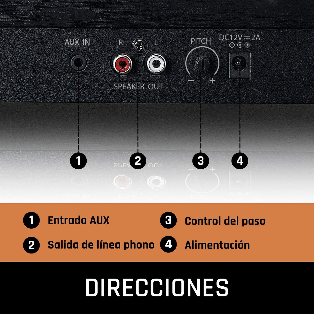Lenco Turntable LS-101 - Giradiscos Bluetooth - Altavoz Externo con 2 x 10 vatios RMS - 3 velocidades - Transmisión por Correa - Negro
