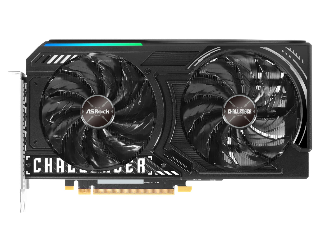 ASRock Intel ARC B580 Challenger 12GB OC GDDR6 19 Gbps 192 bits 2740 MHz 650W 7680 x 4320 Dual Fan Tarjeta gráfica