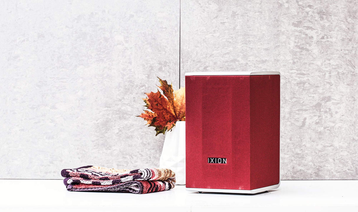 IXION Solo:2 Altavoz Multiroom Adicional Hecho a Mano de Noruega, 2 amplificadores, procesador Fuerte, DSP, Rojo