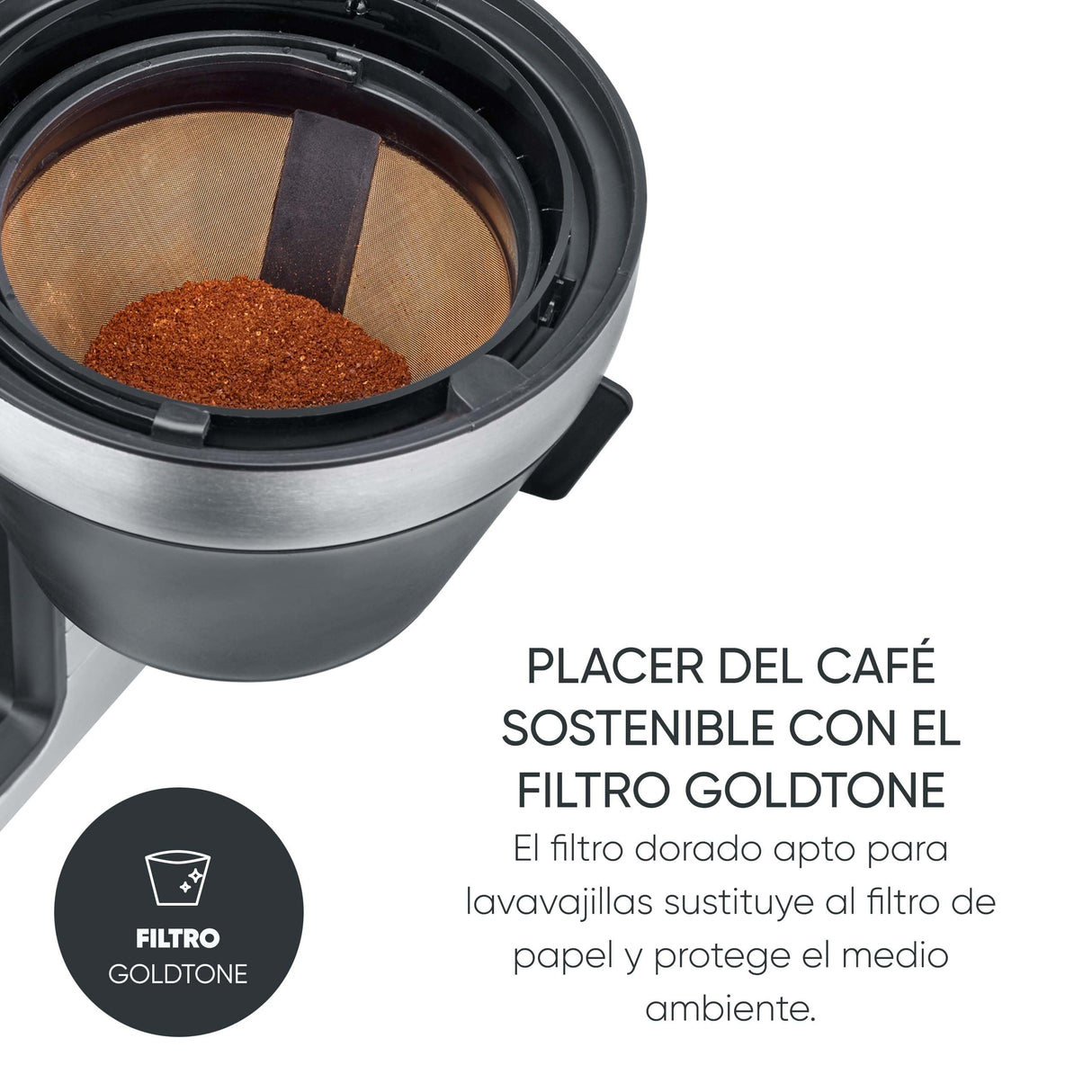 SEVERIN FILKA, cafetera de filtro totalmente automática, cafetera de filtro 5 en 1 con pantalla LED, molinillo, con jarra de cristal, negro mate/acero inoxidable, KA 9694
