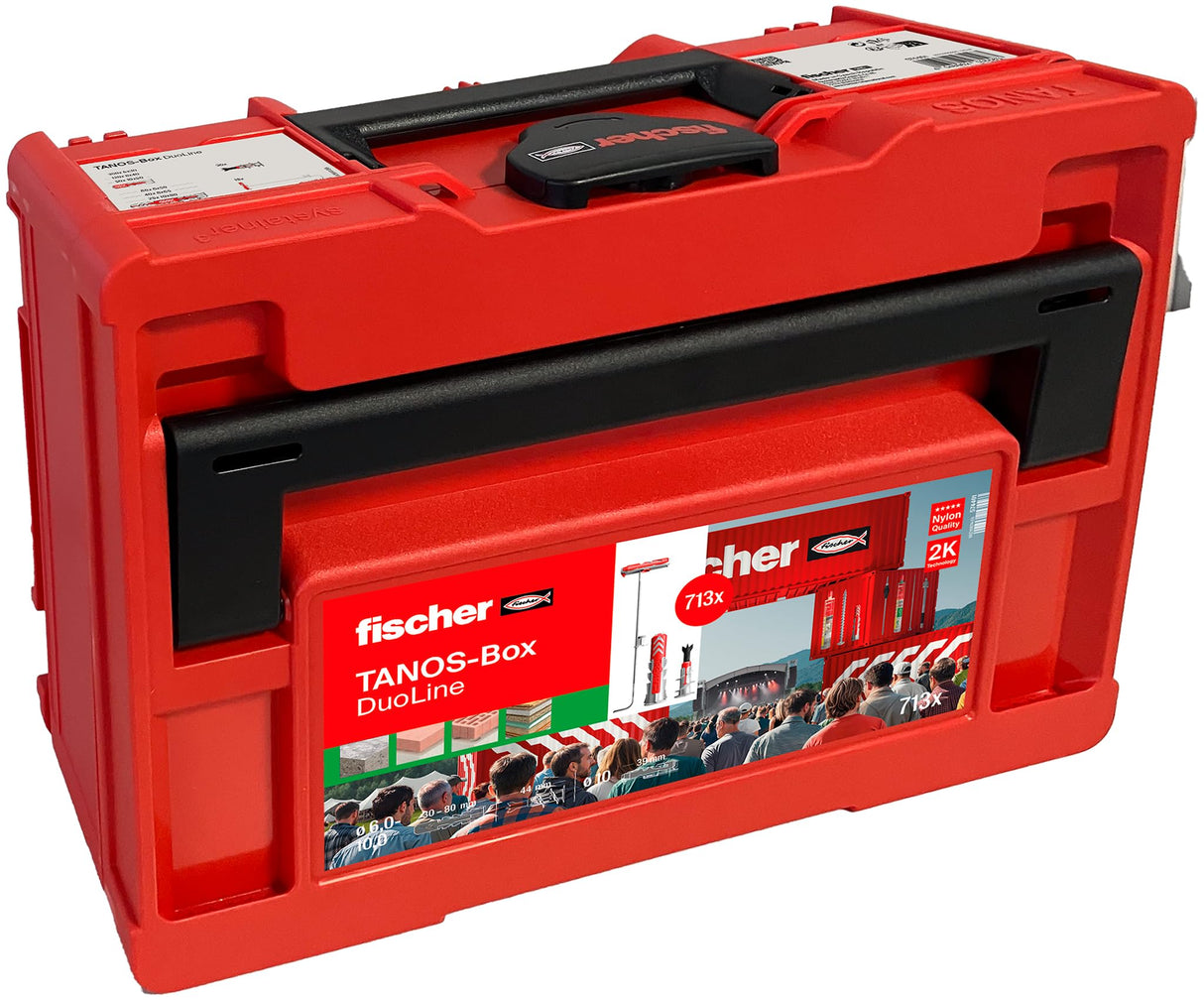 fischer Tanos-Box DuoLine - Juego de 713 tacos de 6-10 mm de diámetro, 30-80 mm de longitud, DuoPower, DuoTec y DuoBlade para mayor funcionalidad, rendimiento y seguridad, para profesionales y