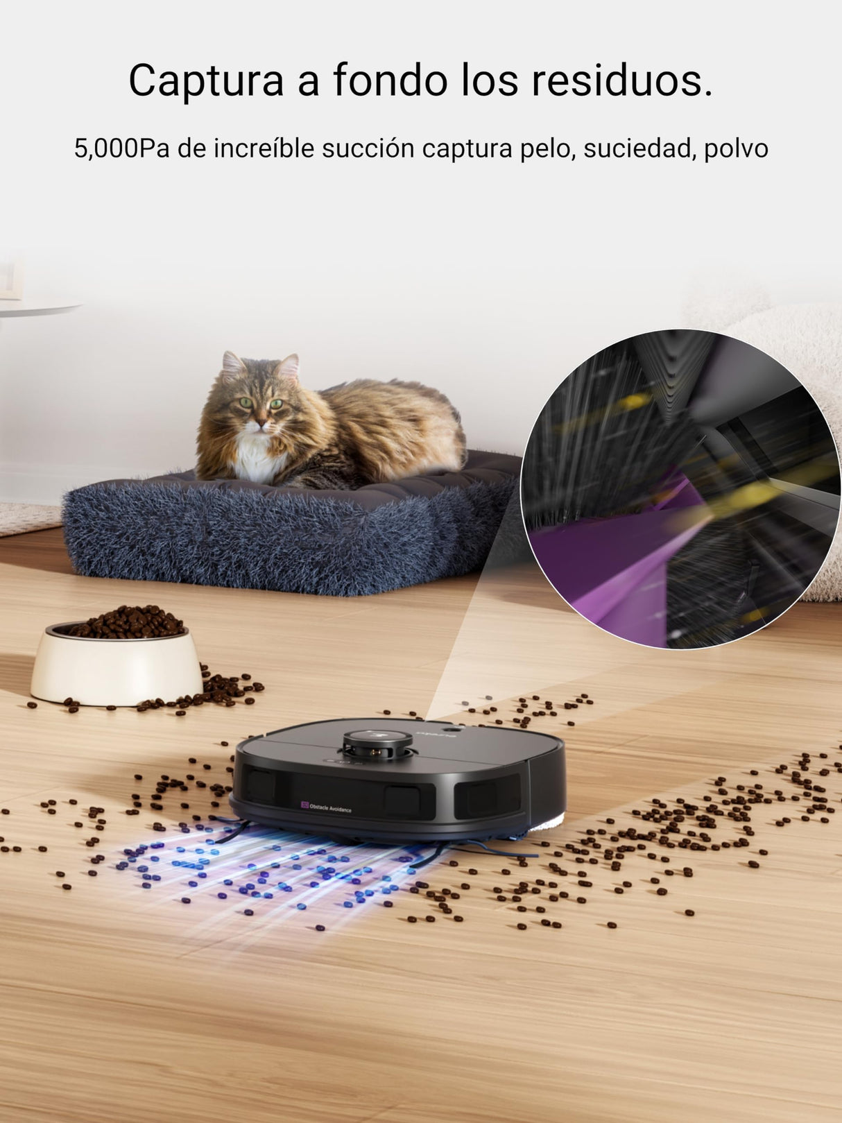 EUREKA J12 Ultra Robot Aspirador y Fregasuelos,Vaciado Automático/Lavado Automático/Secado Automático Robot Aspirador Autovaciado,AI 3D Obstáculos Navegación LiDAR,5000Pa,180min Batería,WiFi/App
