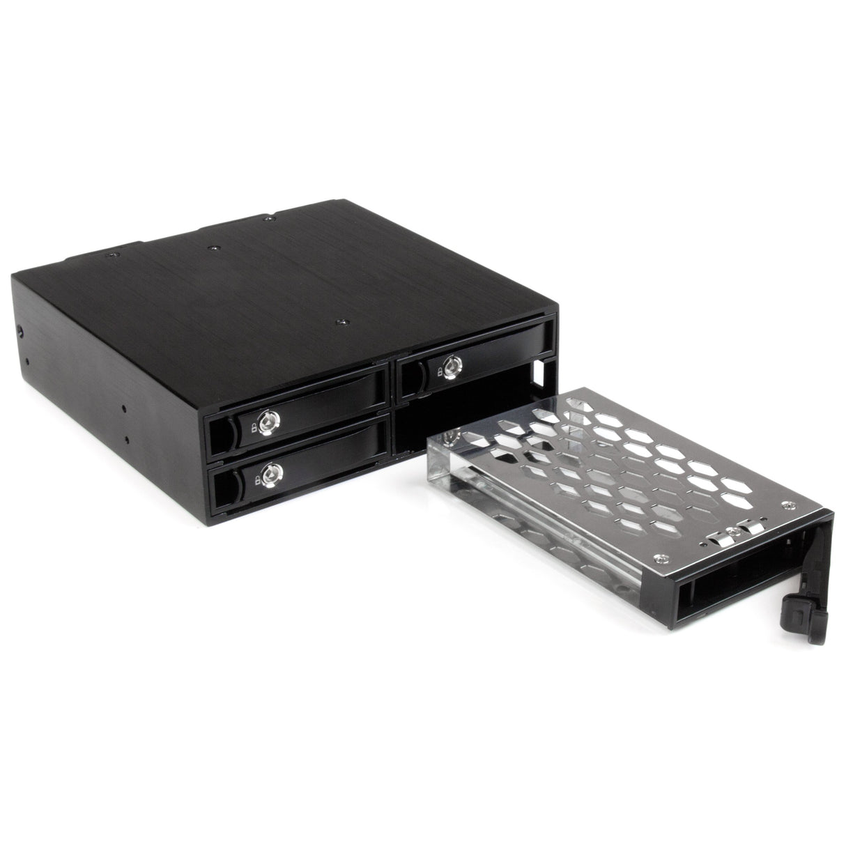 StarTech.com Backplane Rack Móvil de 4 Bahías para Unidades de Disco SATA/SAS de 2,5 Pulgadas - Intercambio en Caliente de SSDs o HDDs de 5 a 15mm - Compatible con SAS II y SATA III (SATSASBP425)