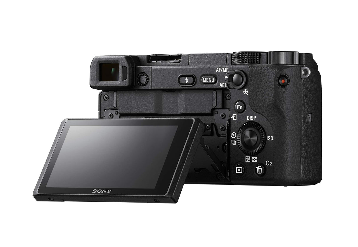 Sony ILCE6400AMB.CEC Alpha 6400 Cámara Evil APS-C con Objetivo Zoom 18-135mm f/3.5-5.6, Enfoque automático rápido 0.02s, 24.2 Megapíxeles, grabación de vídeos en 4K y Pantalla inclinable para Vlogging
