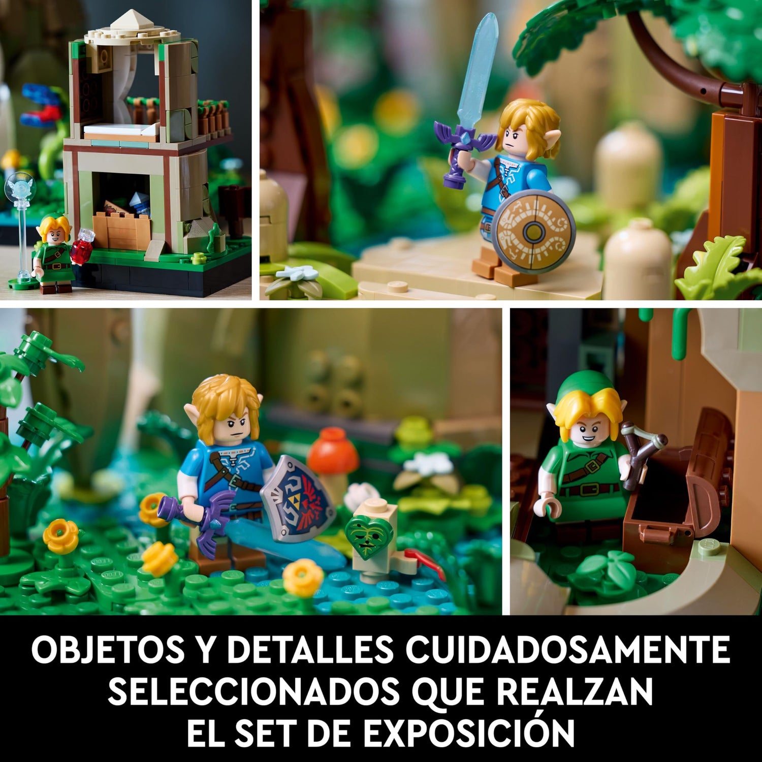 LEGO The Legend of Zelda Gran Árbol Deku “2 en 1”, Kit de Maquetas para Adultos con Zelda y 3 Minifiguras de Link, Regalo para Fans de los Videojuegos Ocarina of Time y Breath of The Wild 77092
