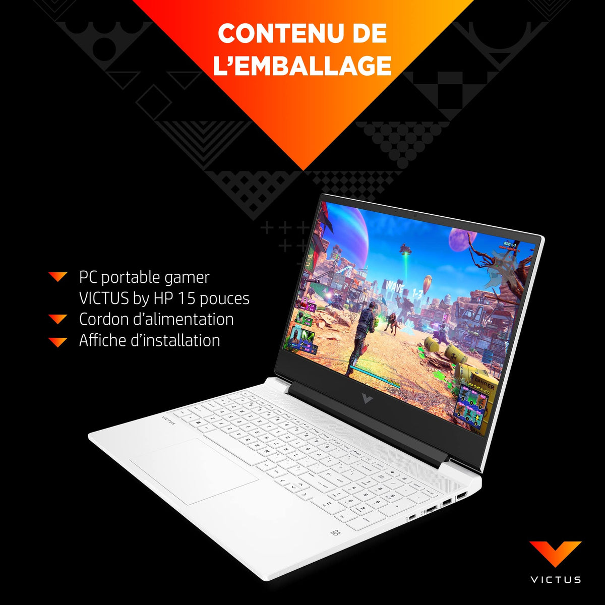 HP Victus Victus 15-fa0003sf - Ordenador portátil (15,6 Pulgadas, FHD IPS (Intel Core i5-12450H, RAM 16 GB, SSD 512 GB, NVIDIA GeForce RTX 3050 4GB, AZERTY, Windows 11) Plata Mica