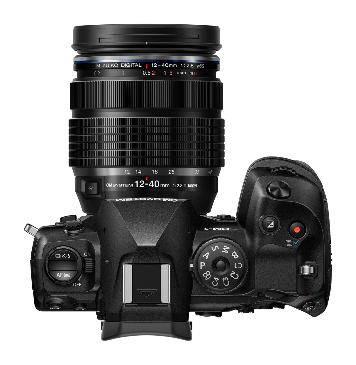 OM SYSTEM OM-1 Mark II Cámara Micro Cuatro Tercios con M.Zuiko Digital 12-40mm f2.8 Pro II, Sensor apilado de 20 MP BSI, Estabilización de Imagen de 5 Ejes, Negra