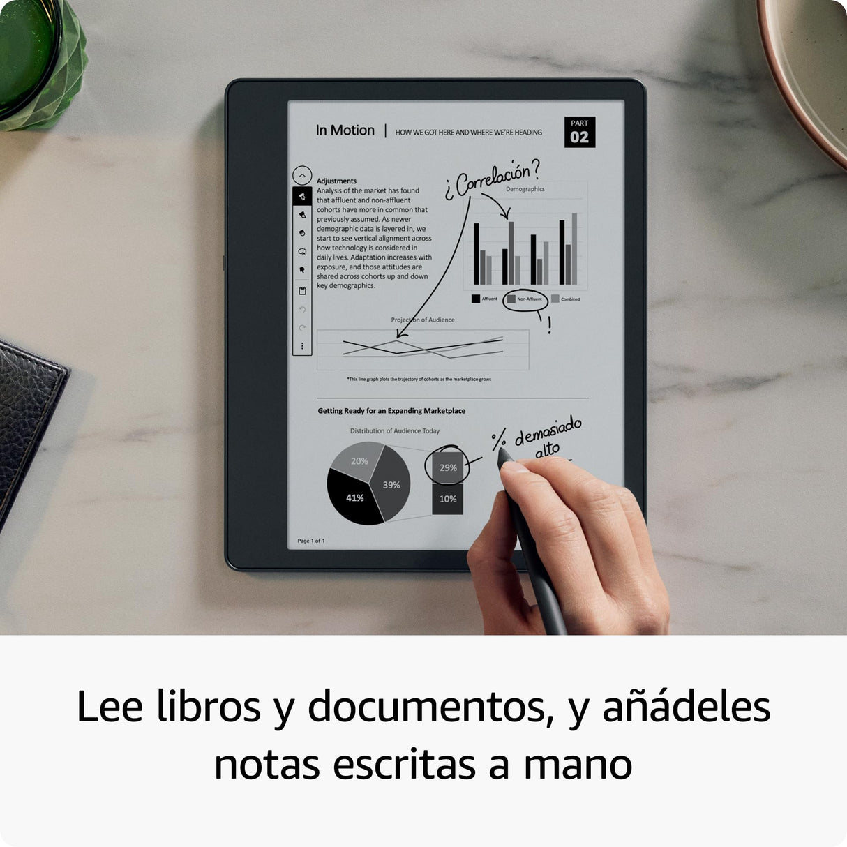 Kindle Scribe (2022), el primer Kindle que a la vez es un cuaderno digital, todo en uno, con 16 GB de almacenamiento y una pantalla Paperwhite de 10,2" y 300 ppp | Con el lápiz básico