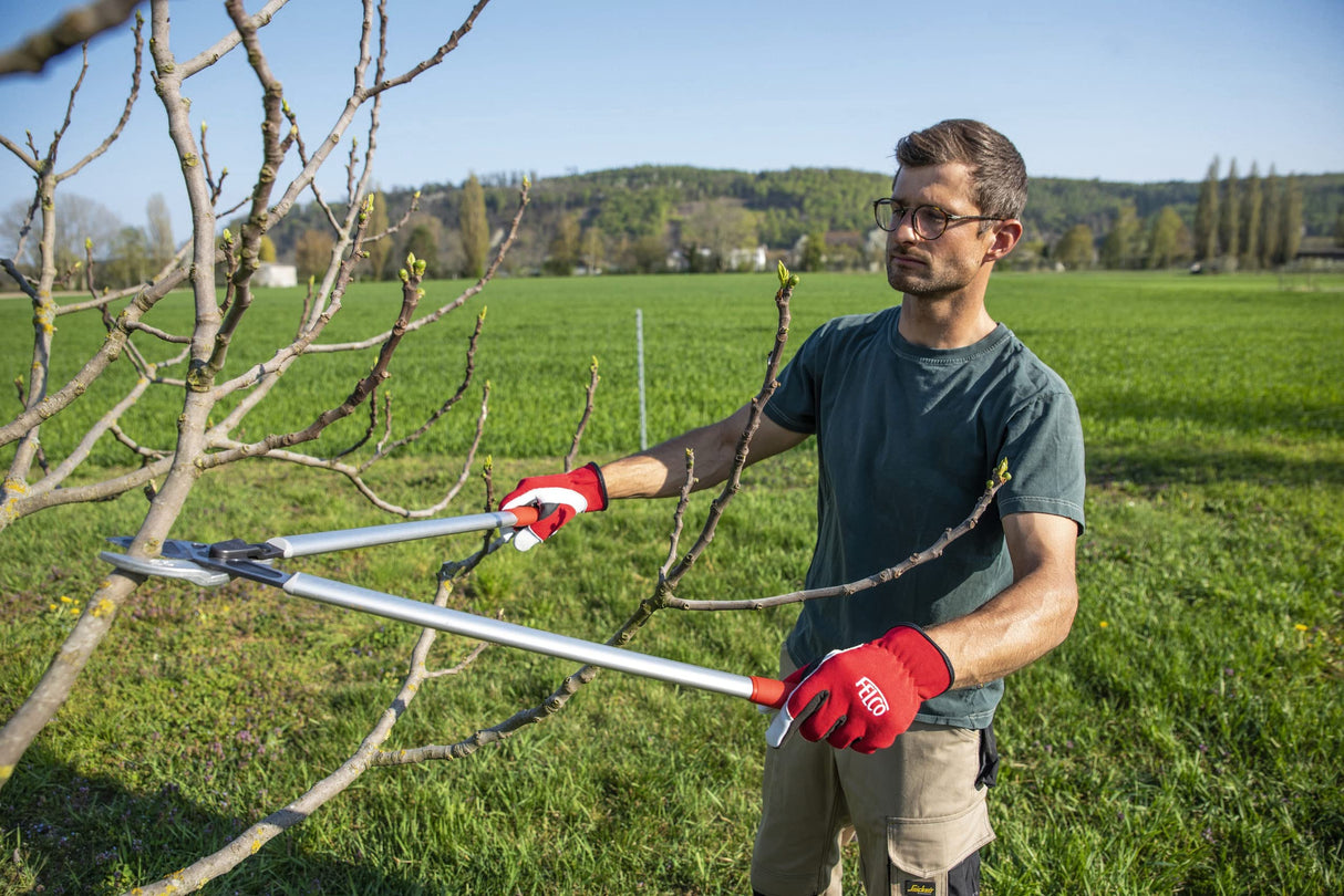 FELCO 231 Podadora de dos manos (longitud 80 cm, cabezal de corte de tracción, corte Ø 40 mm, con yunque curvado, peso 1,15 kg)