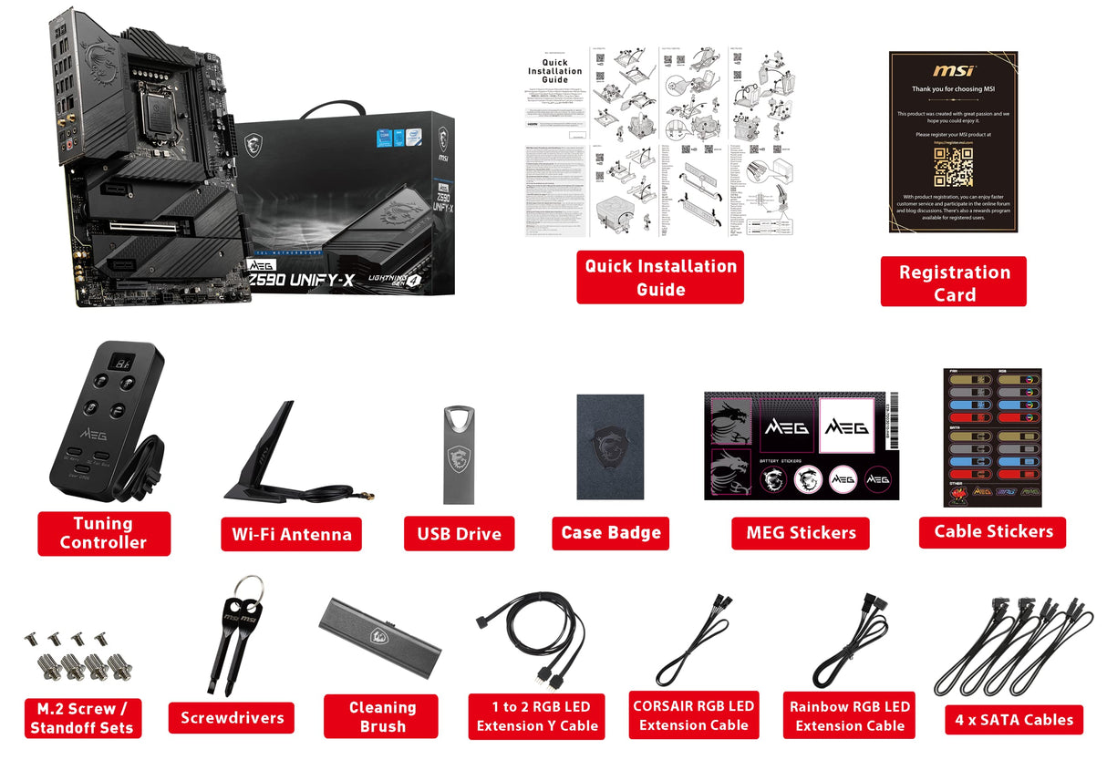 MSI Meg Z590 Unify-X - Placa Base Gaming ATX (Soporta procesadores Intel Core 11th Gen, LGA 1200-16+2+1 Phase 90A SPS, DDR4 Boost (5600 MHz/OC), 1 x PCIe 4.0 x 16, 4 x M.2 Gen 4/3 x4, Wi-Fi 6E)