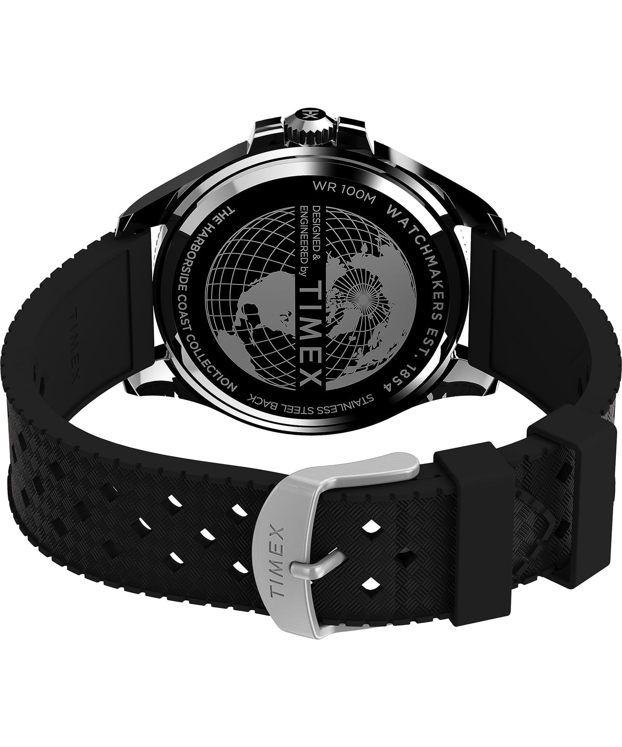 Timex Trend - Reloj de 43 mm para hombre, correa de liberación rápida de dos piezas, esfera verde, caja en tono plateado TW2V91700