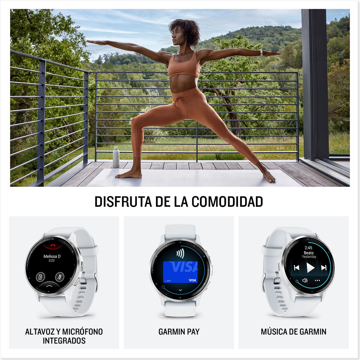 Garmin Venu 3S, Smartwatch Premium con GPS, AMOLED, Funciones avanzadas de Salud y Forma física, más de 30 Aplicaciones Deportivas, 10 días de autonomía, Gris