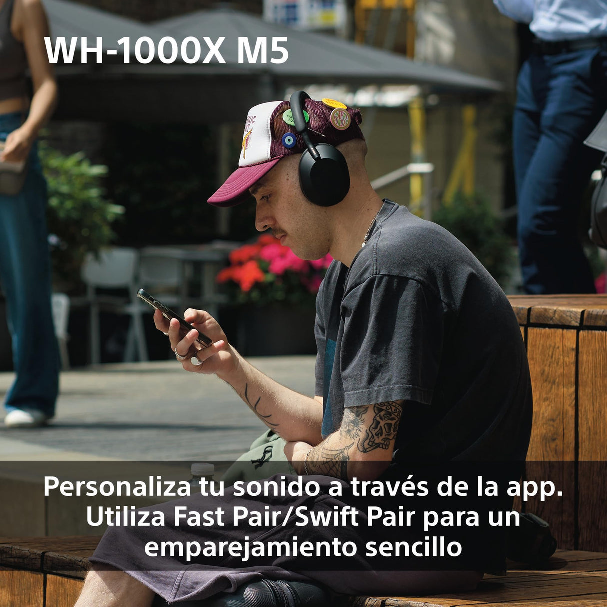 Sony WH-1000XM5 Auriculares de Diadema inalámbricos Premium con Noise Cancelling, Bluetooth, Llamadas, Hi-Res, 30 h de batería, Incluye Estuche rígido, iOS, Android - Azul Medianoche