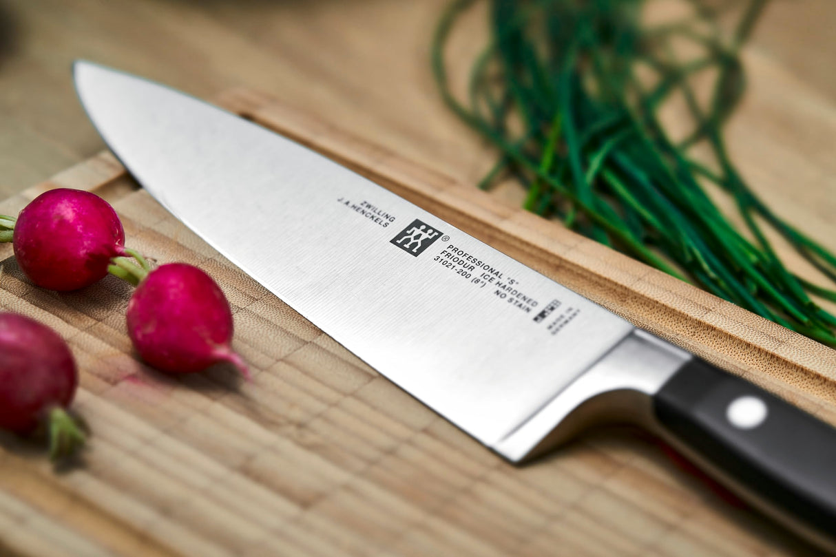 ZWILLING Juego de cuchillos, 3 piezas, cuchillo para manteca de cerdo, para carne, de chef, Mango especial de acero inoxidable/plástico, Professional S