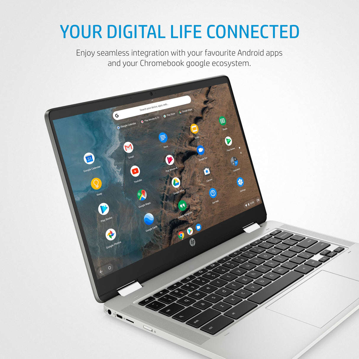 HP Chromebook x360, Touch/14 Pulgadas Full HD Antideslumbrante Inteligente IPS, Intel PENTIUM N5030 (Gemini Lake R), 4GB RAM, 64 GB eMMC, Chrome OS, 14a-ca0260nd, Plata