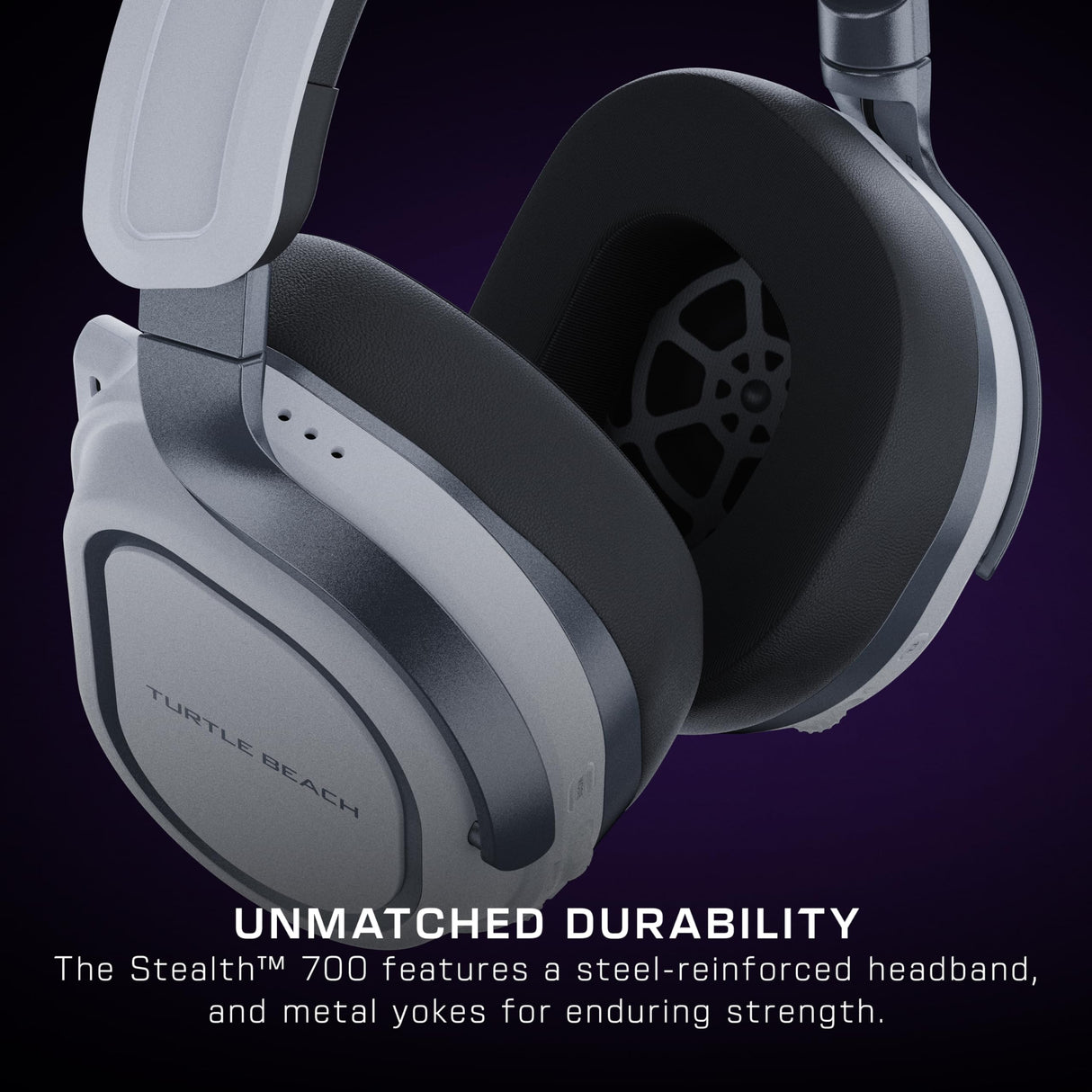 Turtle Beach Stealth 700 Blanco Playstation Auriculares de Juego Inalámbricos con 80hr Batería, Altavoces de 60 mm, Transmisores Duales y Bluetooth para PS5, PS4, PC y móviles