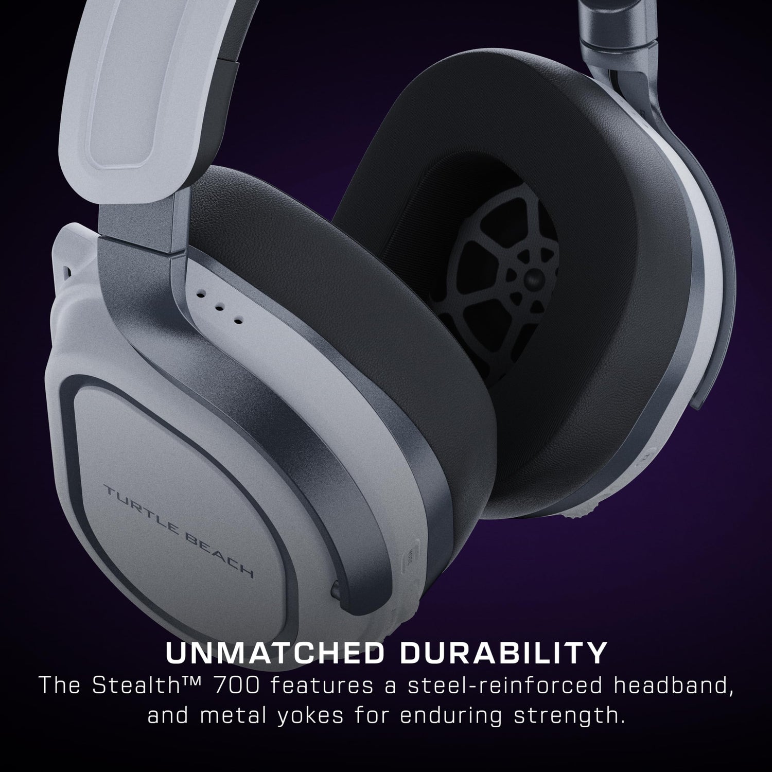 Turtle Beach Stealth 700 Blanco Playstation Auriculares de Juego Inalámbricos con 80hr Batería, Altavoces de 60 mm, Transmisores Duales y Bluetooth para PS5, PS4, PC y móviles