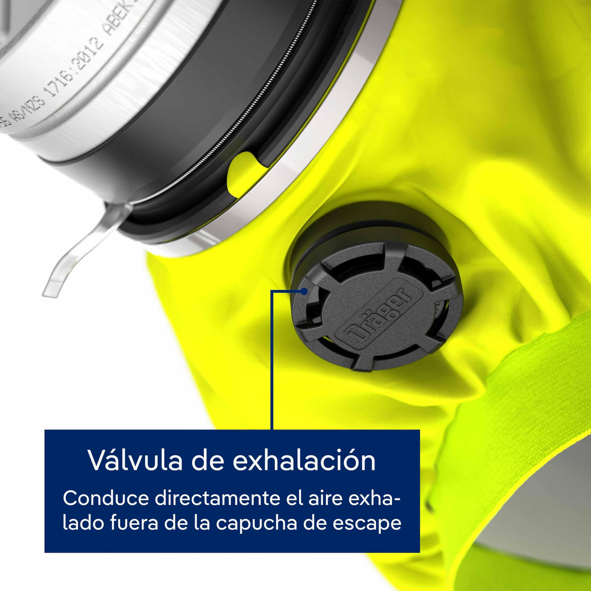 Dräger PARAT 5520 | Máscara respiratoria de Escape con Filtro CO P2 | Protección ergonómica contra Gases de Incendios, vapores y combustión | Estuche portátil